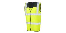 Bradworthy ISO 20471 Cl 2 Coloured Yoke Waistcoat Bottle/HV Yellow